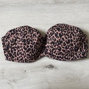 Victoria's Secret Pink and Black Leopard Bikini Top